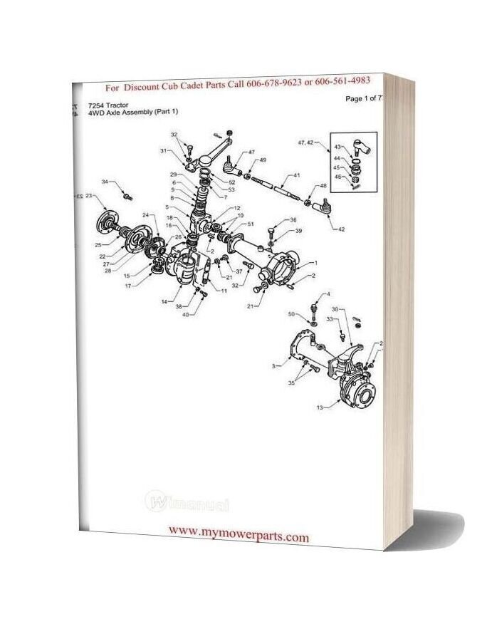 Cub Cadet Parts Manual For Model 7254 Tractor PDF Download – Cub Cadet ...
